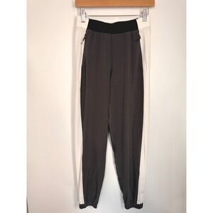 Lululemon Adapted State High Rise Track Jogger Pants Sz 6 Rhino Gray White Black